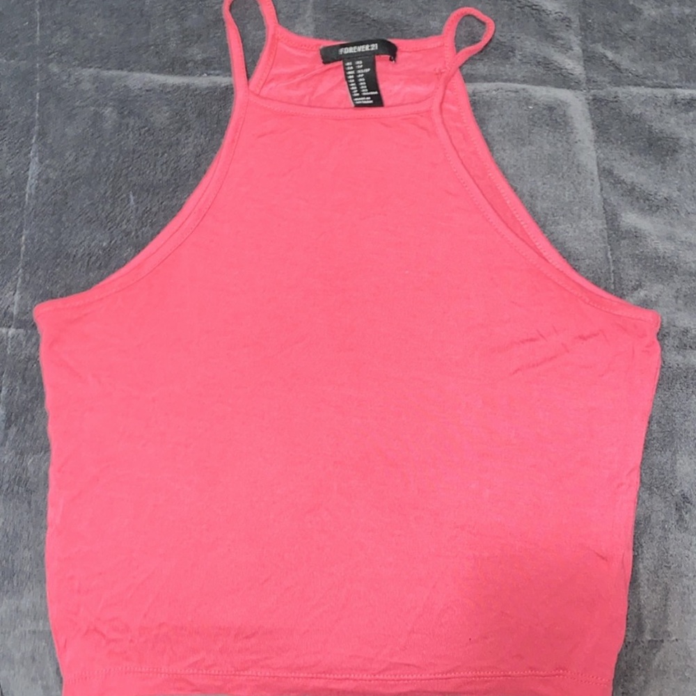 Coral crop top